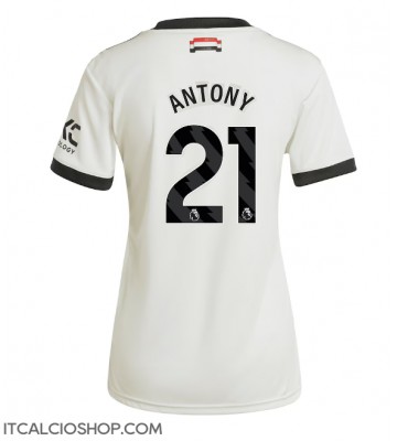 Manchester United Antony #21 Terza Maglia Femmina 2024-25 Manica Corta